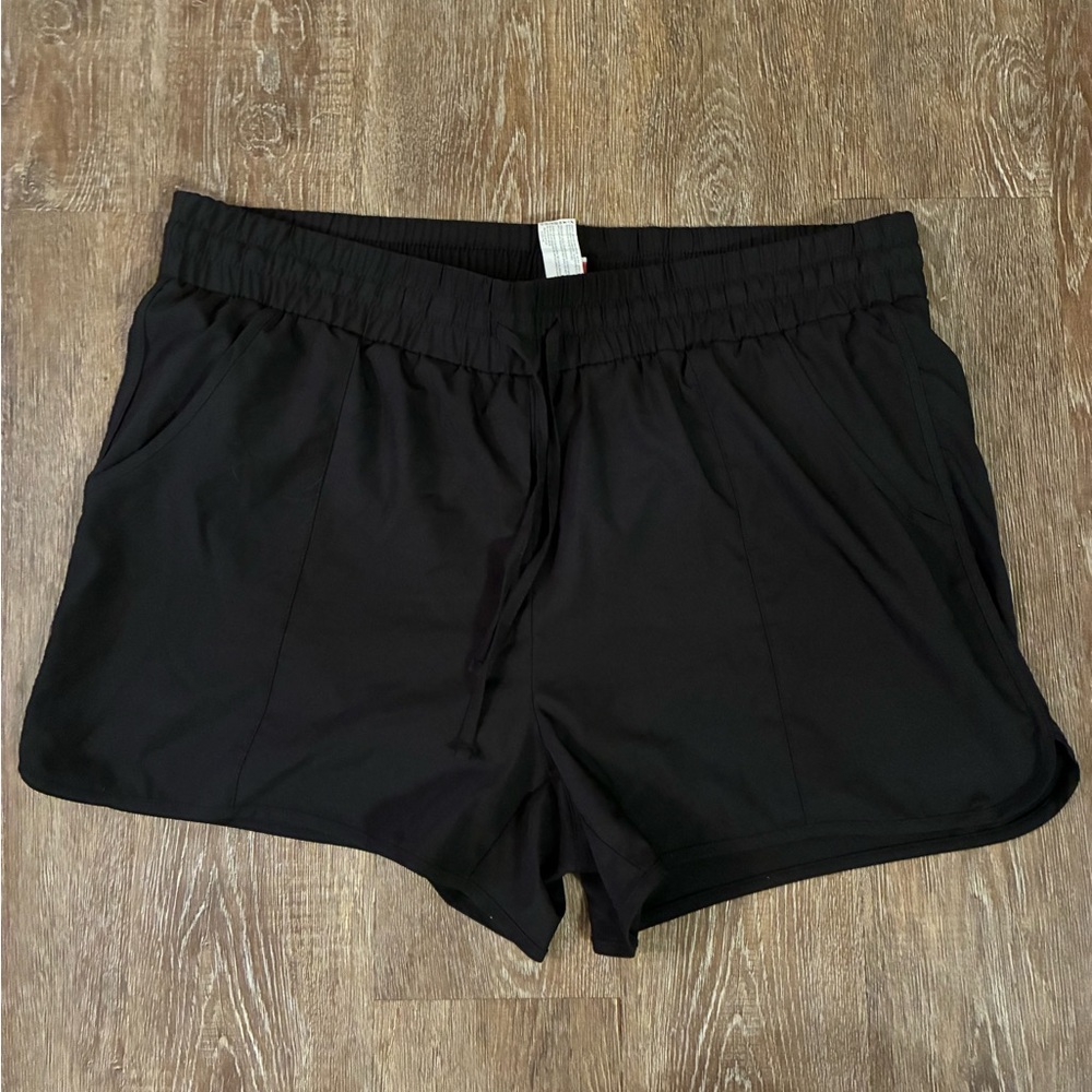 Christina Swim Shorts Women’s 1X Black Swim Bottoms Elastic Waist Beach Cover Up